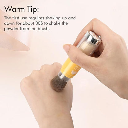 2 IN 1 Powder Sunscreen For Face【SPF 35】【Oil Control】【Lightweight】Matte Finish Mineral Sunscreen Setting Powder For All Skin, 05-Glitter Medium