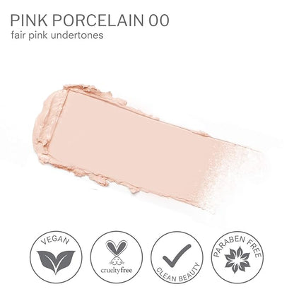 Luscious Cosmetics Camera Stick Foundation, Full Coverage Cream, Easy Blend, Hydrating Formula, Vegan, Cruelty-Free, 0.49 Ounces, Pink Porcelain
