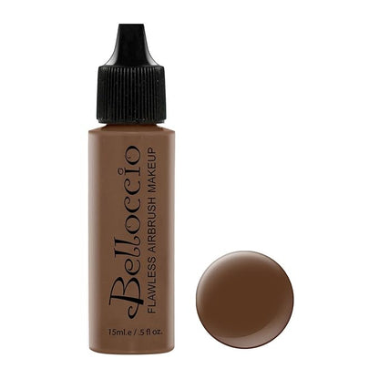 Belloccio's Professional Cosmetic Airbrush Makeup Foundation 1/2oz Bottle: Java- Dark with red and Olive Undertones