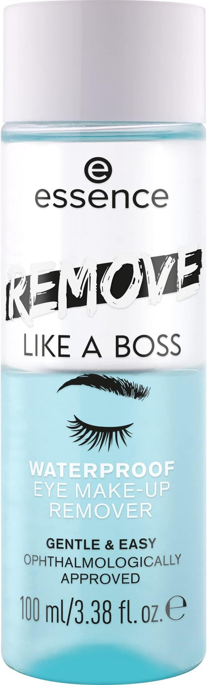 essence | Remove Like A Boss Waterproof Eye & Face Make-Up Remover | Bi-Phase, Gentle & Caring, Easy to Remove | Vegan & Cruelty Free | Free from Parabens, & Microplastic Particles