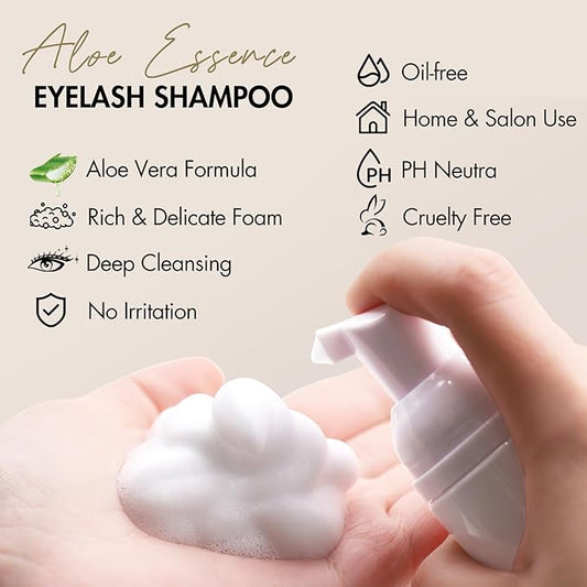Lash Shampoo Concentrate Kit Lash Cleaning for Eyelash Extensions Anti-allergic Hypoallergenic and Non-irritation Cleanser for Salon & Home Use(Lash Shampoo Refill Kit)
