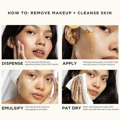 HALEYS Cleansing Oil, VEGAN KOREAN Formula, Removes Waterproof Makeup, Sunscreen, Impurities, Unclog pores, Gentle & Nourishing Makeup Removal with Olive Oil & Vitamin E - All Skin Types (Sensitive)