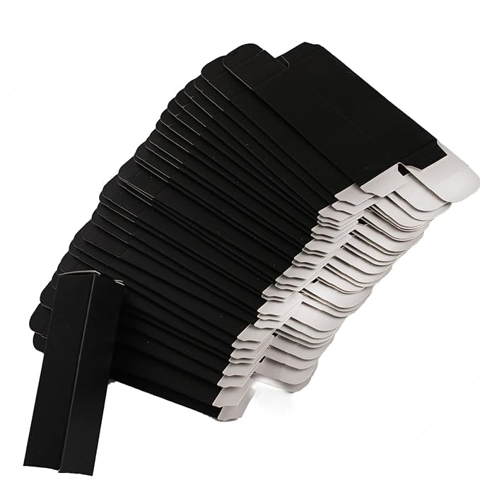 COSIDEA 50 PCS Empty Matte White Lip Gloss Boxes W22 xW22 xH92mm /0.87*0.87*3.62 inch, Cosmetic Perfume / Mascara Box Packaging for Small Business Wholesale, small Kraft Paper Box