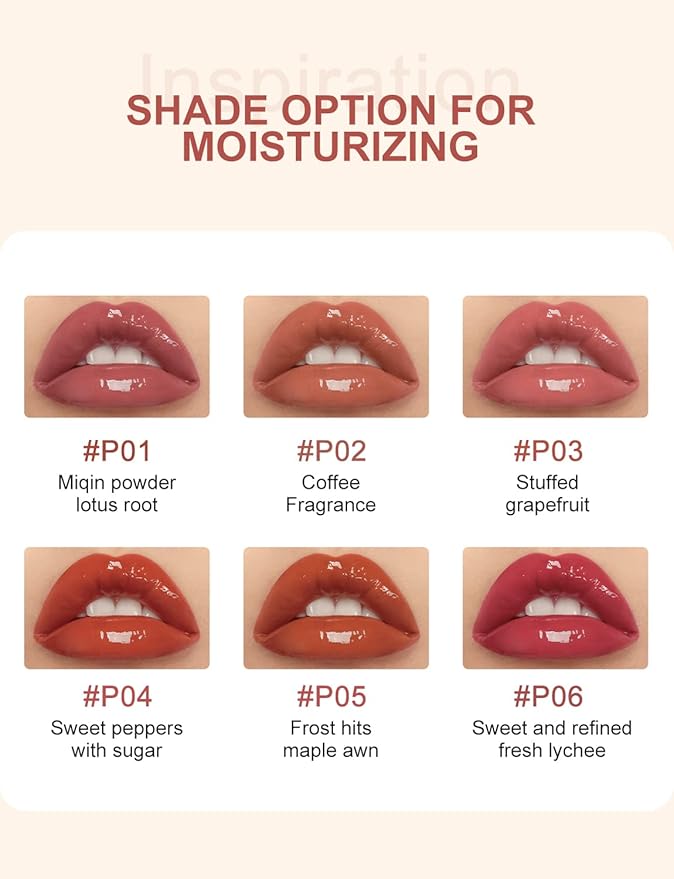 INTO YOU Hydrating Lip Gloss Liquid Moisturizing Lipstick Long Lasting Lip Tint for Women Plumping Non-Stick Glitter Shine Lip Glossy Stains Makeup (P05)