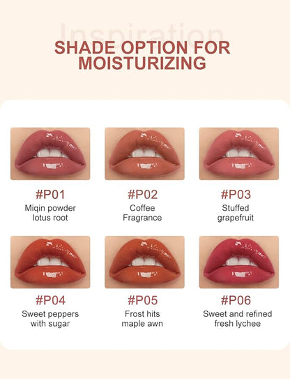 INTO YOU Hydrating Lip Gloss Liquid Moisturizing Lipstick Long Lasting Lip Tint for Women Plumping Non-Stick Glitter Shine Lip Glossy Stains Makeup (P05)