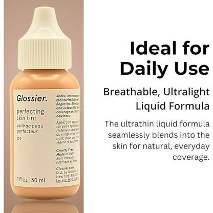 Glossier Perfecting Skin Tint for Dewy Sheer Coverage - G9 - Medium Warm