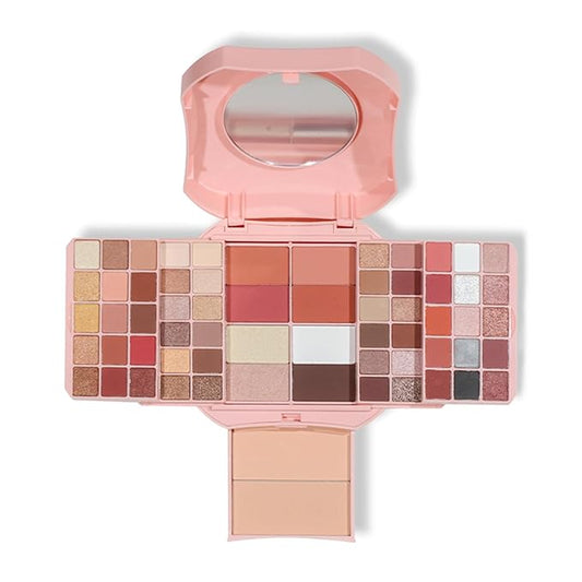 Makeup Eyeshadow Palettes, 64 Colors Protable Multifunction Blush Highlighter Contour Palettes with Matte Shimmer Pearl Makeup Effect for Daily Party Makeup - High Pigment Waterproof #5