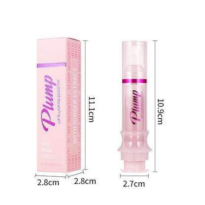 Ginger Lip Plumping Booster, Plump Gloss Lip Lipstick, Hydrating, Volumizes & High-Shine Lip Plumping Lip Glass Mirror Lip Glaze, Plump & Pout Lip Plumper for Women Girls, #04 Amber