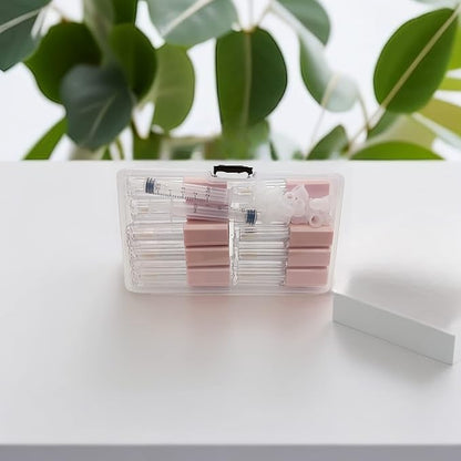 Mini Lip Gloss Tubes Empty With Wand Diy Lipgloss Making Kit For Small Businesses Pink Cute Containers Empty Lip Balm Tubes（16PCS)