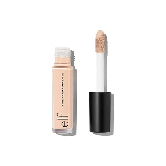 e.l.f. 16HR Camo Concealer, Full Coverage, Highly Pigmented Concealer With Matte Finish, Crease-proof, Vegan & Cruelty-Free, Light Beige, 0.203 Fl Oz (Pack of 2)