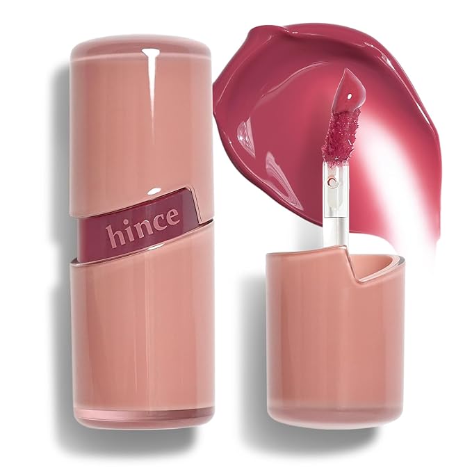 HINCE Raw Glow Gel Tint - Glossy Dewy Lip Tint, Non-Sticky & Long Wearing Lip Gloss for Natural Glass Glow, Moisturizing Liquid Lipstick, Vegan, 0.13 fl.oz. (RAW GRAPE, 06)