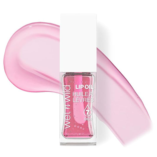 wet n wild Lip Oil - Lightweight, Non-Sticky, Hydrating & Nourishing Formula with 7 Conditioning Oils, Vegan & Cruelty-Free - Rose Quartz