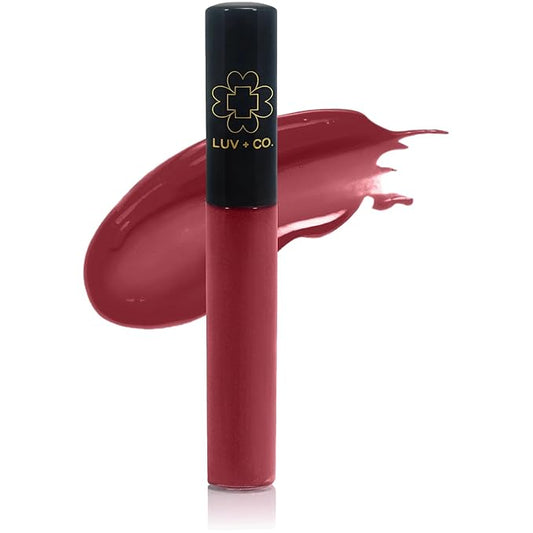 Lip Gloss 7ml 90% Organic Moisturizing Lip gloss Non Sticky Shiny Natural Colorants For Light Glossy Coverage Gluten Free Paraben Free | Light Plum Purple | Queen