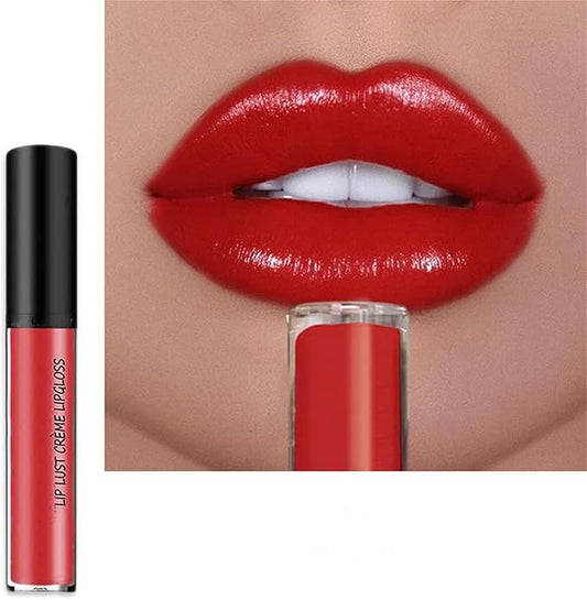 Kayswnag 12 Color Cream Texture Waterproof Lipstick, Lip Gloss Lip Lust Creme Lipgloss Liquid Lipstick,Waterproof Long Lasting Velvet Lip Gloss (10#)