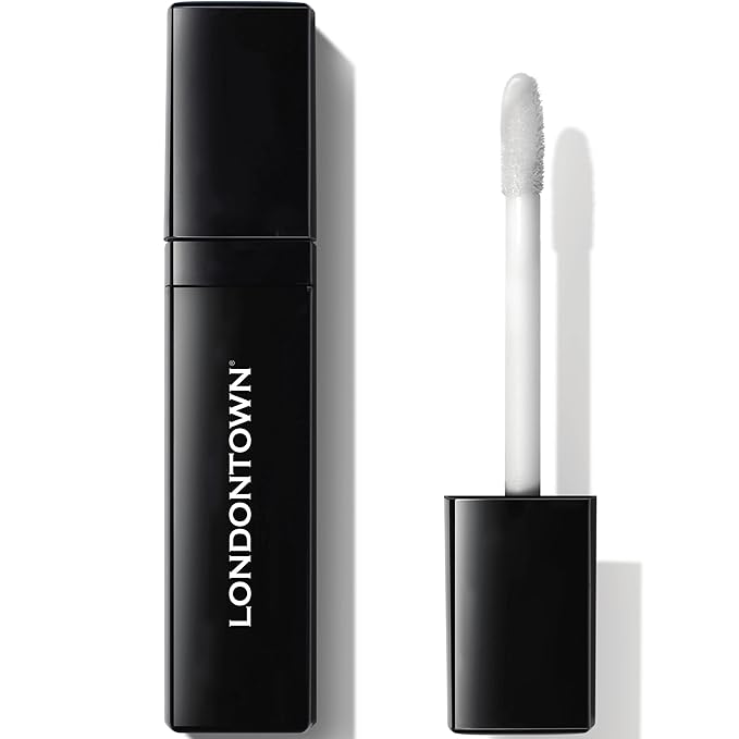 LONDONTOWN Volumizing Plumping Lip Serum Clear High Shine Hydrating Non-Sticky Lightweight Lip Booster with Peptides and Hyaluronic Acid