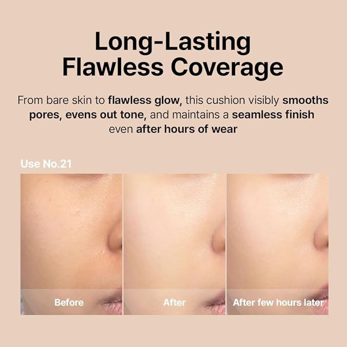 Farmstay Black Snail & Peptide 9 Perfect Cushion Foundation | Full Coverage, Lightweight, Skin-Fit, Smooth Radiant Finish, Korean Cushion Foundation (#25 Sand Beige, 0.53 Fl Oz)