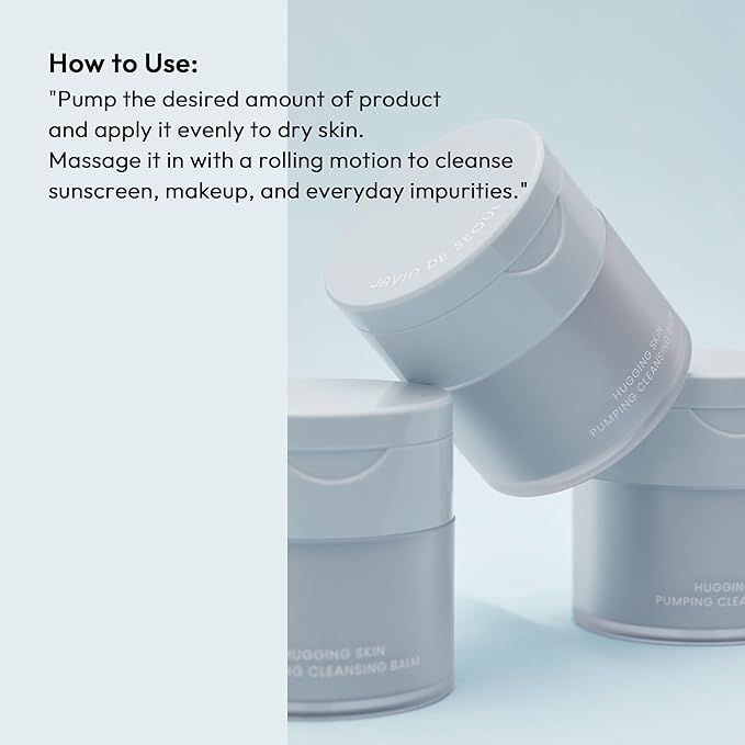 Hugging Skin Pumping Cleansing Balm | Cream-to-Oil Cleanser | Dissolves Makeup with Rice & Shea Butter | Non-Irritating | 55ml