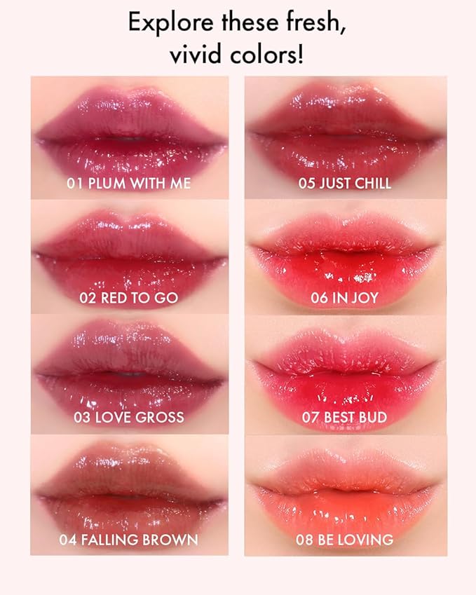 VIDIVICI Millennial Tint Glit - Transfer Proof Moisture Korean Lip Tint with Long-Lasting Color, Lightweight Water Jelly Texture, Hydrating & Smudge-Free Lip Stain, 0.13oz (05 JUST CHILL)