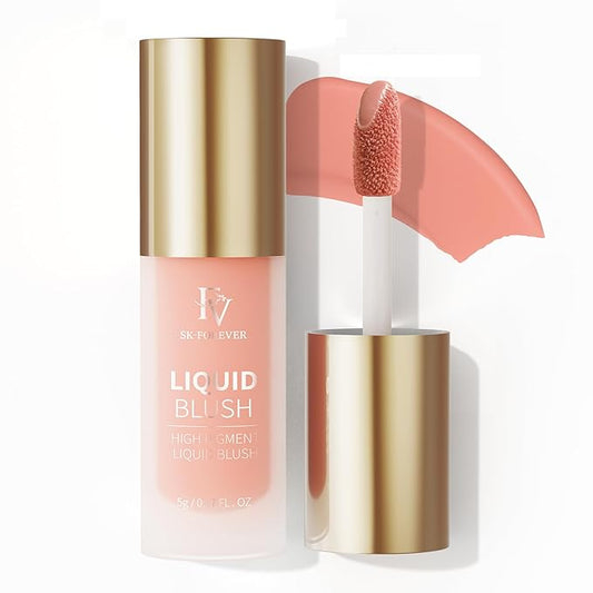 FV Liquid Blush, Long Lasting Buildable Cream Cheek Tint with High-Pigment Color, Weightless Blendable Formula for Natural Dewy Finish (Believe)