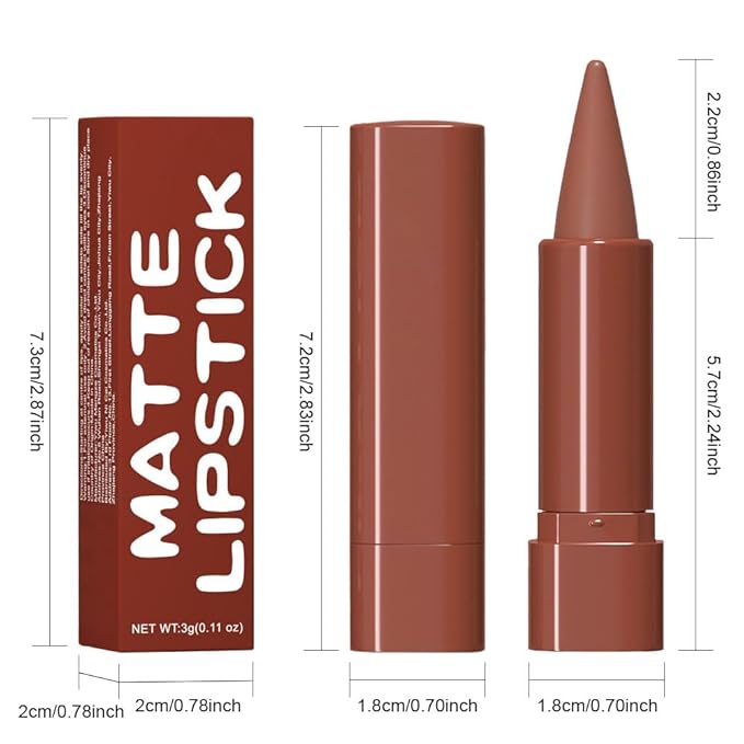 Light Brown Gradient Matte Lipstick Crayon Lip Liner Pencil,Women Long Lasting Waterproof Smudge Proof Lipstick for Daily Makeup,Flawless Contour Gradual Ombre Effect Lip Pencil 04#