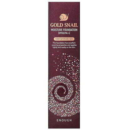 Enough Gold Snail Moisture Foundation (#21 Transparent Beige, 3.38 fl oz)