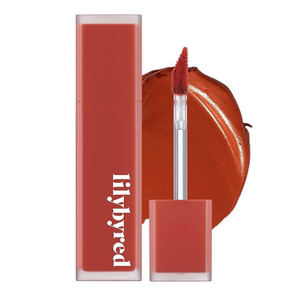 lilybyred Mood Liar Velvet Tint | Korean Moody Matte Lip Stain, Creamy Velvet Texture, Blurring Soft-Focus Effect, Highly Pigmented, Smudge-Proof, Long-Lasting, 0.14 oz. (08 Mellow Soft Persimmon)