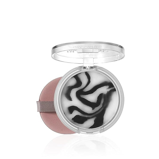 Poreless Face Blurring Setting Balm, Jelly Oil Control Pressed Setting Powder, Waterproof, Powder-free Lightweight Foundation Powder with Puff for Smooth & Delicate Skin, #04 Charm