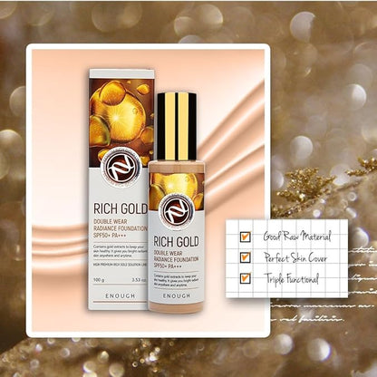Enough Rich Gold, Double Wear Radiance Foundation SPF 50+ PA+++, #13, 3.53 oz (100 g)