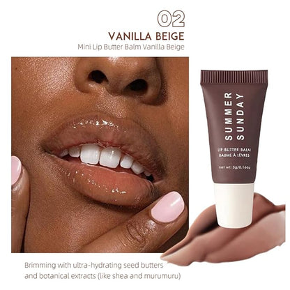 Mini Lip Butter Lip Gloss set, Smooth, Hydrating, Non-Sticky Lip Gloss for Soft and Supple Lips, Perfect for Travel & Gifts (Set B, S)