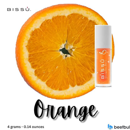 Bissú Magic Lip Gloss, 6 Fruity Scents, Moisturizing pH Reactive Gloss, with drop-shaped applicator and large size (04 Orange, 4 Grams)