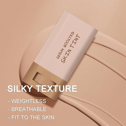 Foundation Stick Beauty Balm Serum Boosted Skin Tint - Solid 𝗧𝗶𝗻𝘁𝗲𝗱 Moisturizing Serum Contour Stick Foundation, Hydrates, Smooths Full Coverage, Natural Finish Makeup #02
