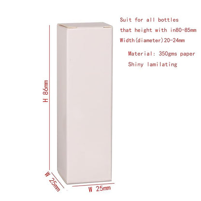 25pcs 25 * 25 * 86mm Craft paper box for lip gloss 350gms lipstick packing box for lipgloss tubes(pink paper box 25pcs) (White)
