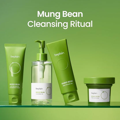 beplain Mung Bean Cleansing Oil(6.76fl.oz/200ml)| Fragrance-Free | Non-Comedogenic Tested| Makeup Blackhead Remover & Deep Pore Cleanser| Suitable for Sensitive Skin| Double Cleansing Korean Skincare