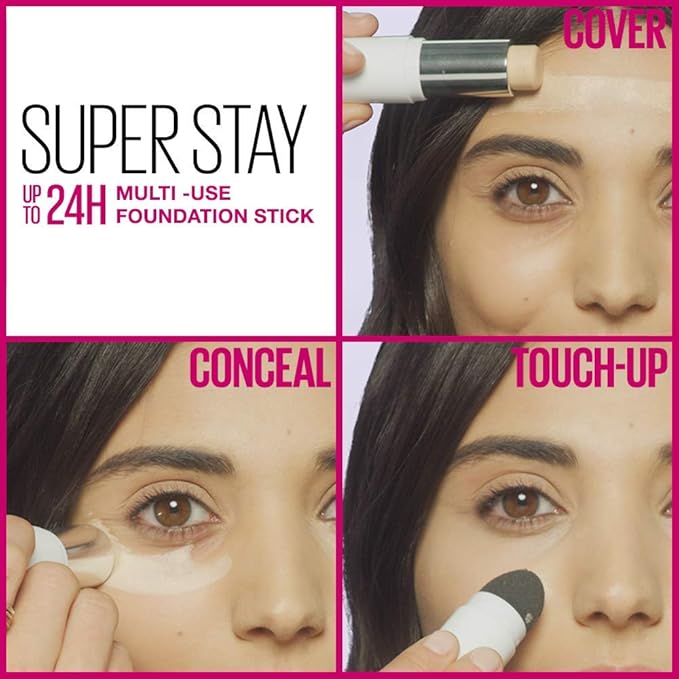 Maybelline New York Super Stay Foundation Stick for Normal To Oily Skin, Warm sun, 0.25 Ounce
