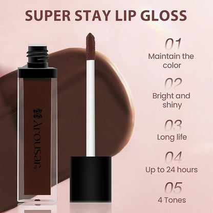 Hydrating Lip Gloss, High Shine for Plumper Looking Lips, Natural Gloss Finish with Moisturizing Texture, Long Lasting for Hours 21# DIRTY