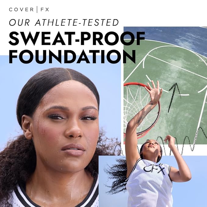 COVER FX Complete Coverage Kit: Total Cover Cream Foundation - Shade T4 + Custom Cover Blending Brush