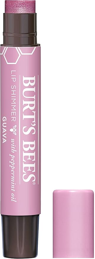 Burt's Bees 100% Natural Moisturizing Lip Shimmer, Guava, 1 Tube