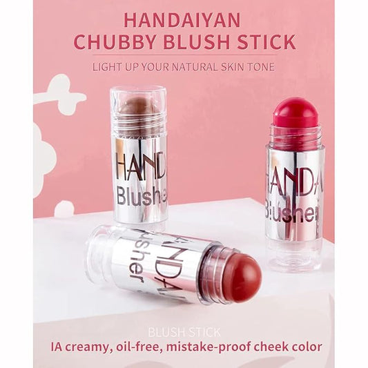 Multi Sticks Set, Cream Contour Stick Blush Stick for Cheeks, Eyes and Lips Highlighter Makeup Sticks for All Skin, Natural Makeup Waterproof Long Lasting(Set 02)