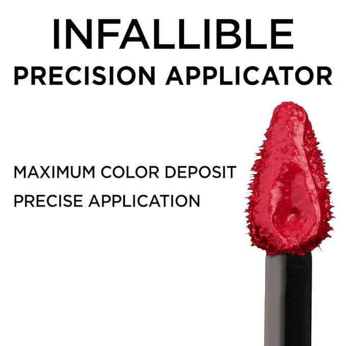 L’Oreal Paris Makeup Infallible 8 Hour Hydrating Lip Gloss, Red Fatale, 0.21 Fl Oz