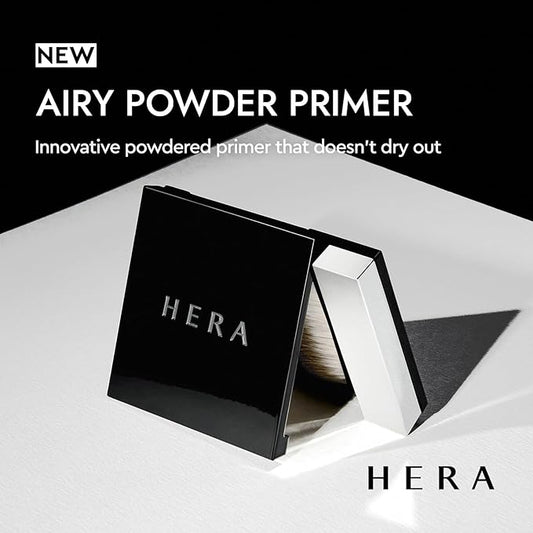 HERA Airy Blurring Powdered Primer and Sensual Nude Balm Moisturizing Lipstick #429 NAKED ALMOND