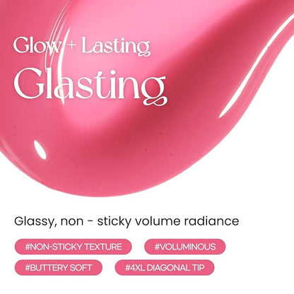 Peripera Ink Glasting Lip Gloss, Non-Sticky, Gloss Shine, 4XL Wand for Easy Application, Korean Lip Gloss, Fuller Looking Lips, Buttery Soft, Long Lasting Lip (013 GET HAPPY)