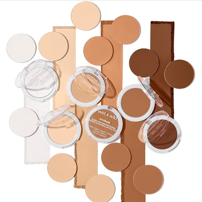 wet n wild Bare Focus Clarifying Finishing Powder | Matte | Pressed Setting Powder Fair-Light