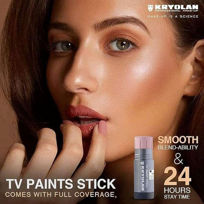Kryolan TV Paint Stick - G108 Kryolan Makeup - Makeup Foundation - Makeup for TV, Theater, Stage, Acting, Face and Body, Full Coverage Concealer Foundation - Made in USA (25 g)
