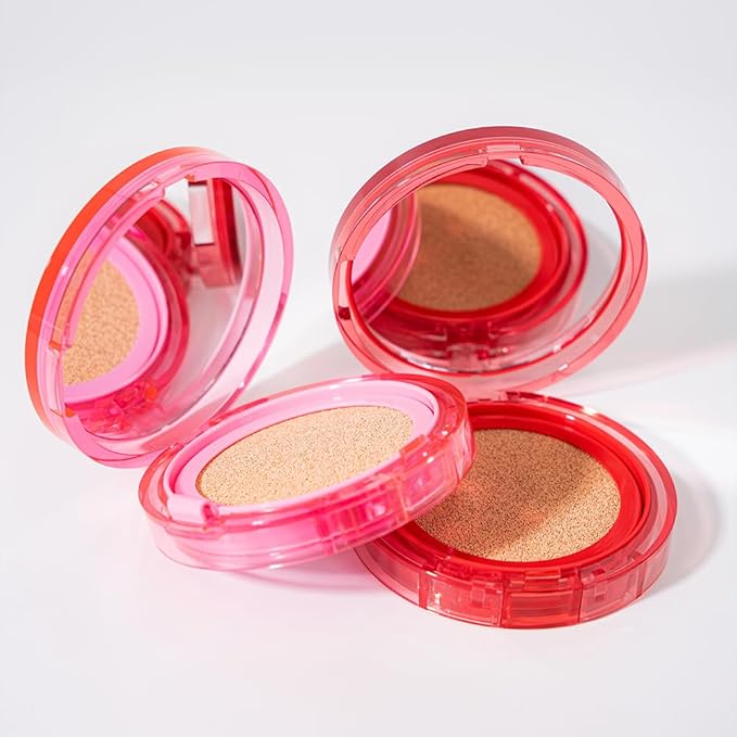 IZEZE Love Me Cushion 0.49 oz, 14g (#21 Light Nude) | Glow Finish, High Coverage, Makeup Cushion for All Skin Types