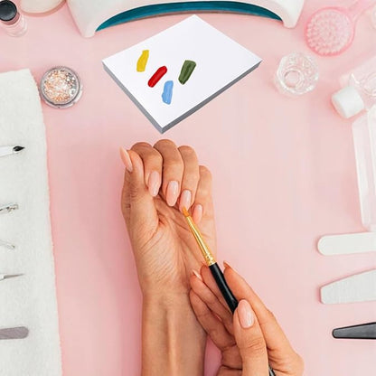 150 Sheets Disposable Nail Art Palette Paper, Portable Waterproof Makeup Palette Nail Color Mixing Papers Tool for Manicure, Drawing and DIY
