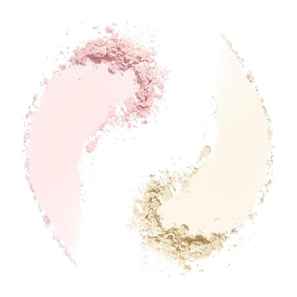 Morphe Totally Set Mini Brighten & Set Setting Powder Duo - Lightweight, Talc-Free Powder for Face Makeup Natural Finish - Minimizes Shine for Up to 24HR - Translucent (2 Count)