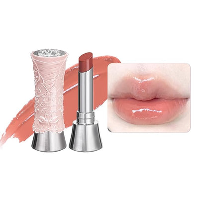 Flower Knows Swan Ballet Shine Lipstick,Hydrating Solid Lip Gloss,Moisturizing Nude peachy Tinted Lip Balm-Long Lasting Lip Gloss in Balm for Girls&Women,Vegan & Cruelty-Free(B01 Little Star)