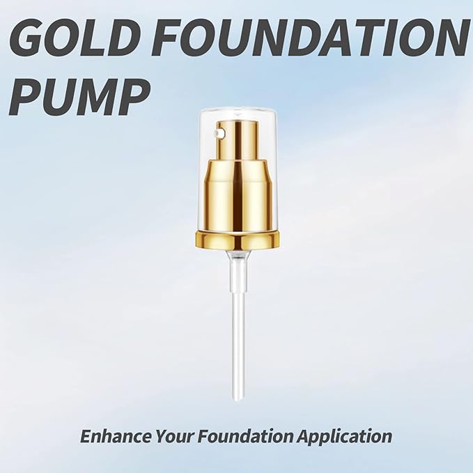 4Pack Foundation Pump for Fit Me Liquid Foundation for Double Wear Foundation Gold Makeupenser Pump for Easy Application Plastic Cosmetic Liquid Foundation Make-Up Pump Replacement Tool