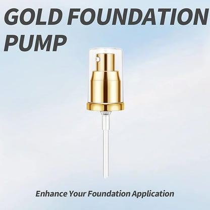 4Pack Foundation Pump for Fit Me Liquid Foundation for Double Wear Foundation Gold Makeupenser Pump for Easy Application Plastic Cosmetic Liquid Foundation Make-Up Pump Replacement Tool