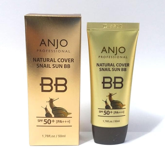 [ANJO] Natural Cover Snail Sun BB Cream SPF 50+PA+++ 50ml X 1EA / Makeup Base/Snail Mucus/Korean Cosmetics